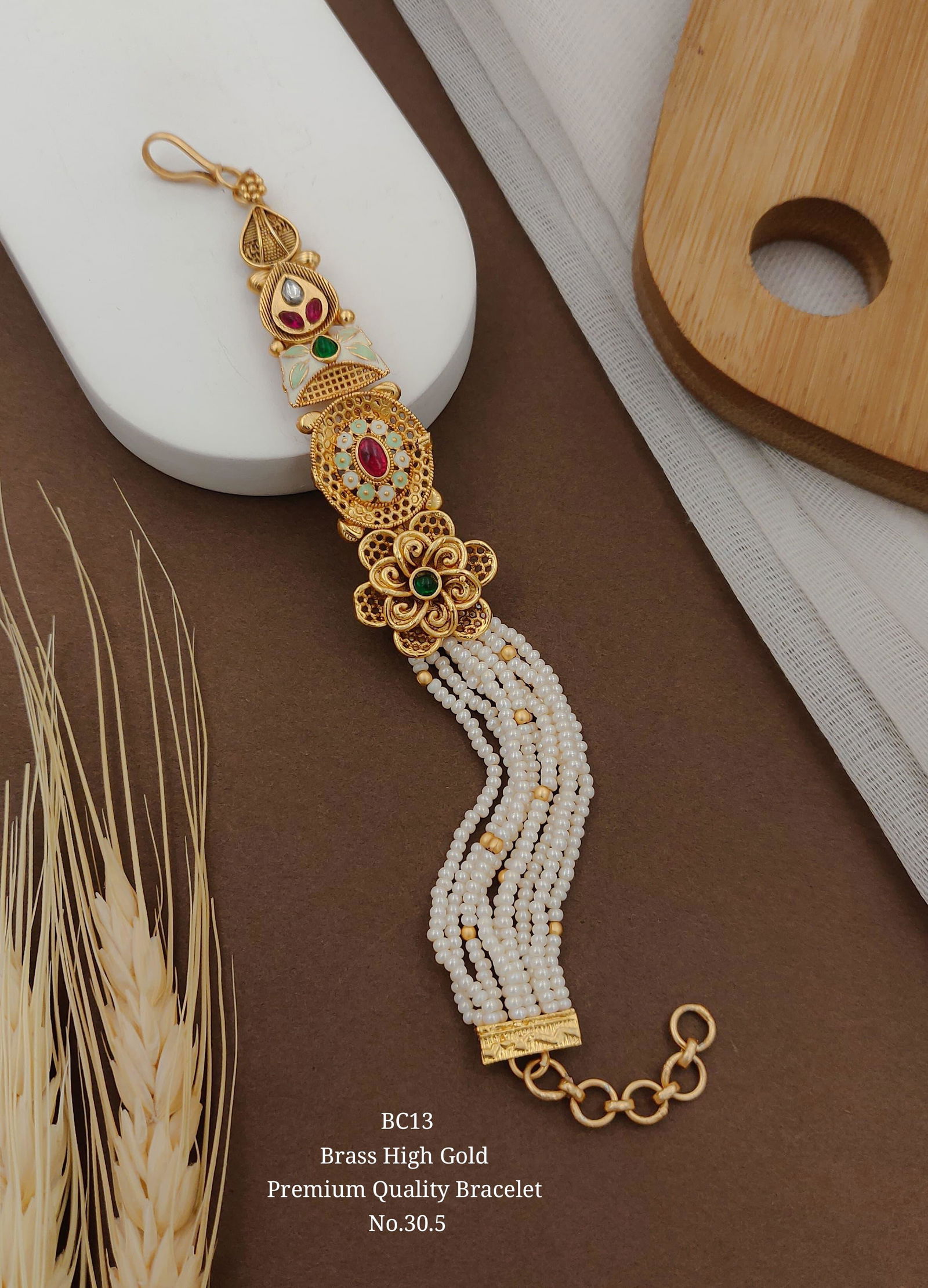 13 BC Brass High Golden Premium Bracelets Wholesale Shop In Surat

